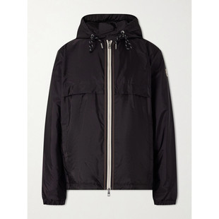 美国直邮Moncler 盟可睐 男士 Nidge Logo-Appliqued Shell 连帽