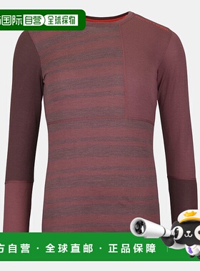 自营欧洲直邮ORTOVOX 185 ROCK'N'WOOL 长袖西服条纹上衣针织衫