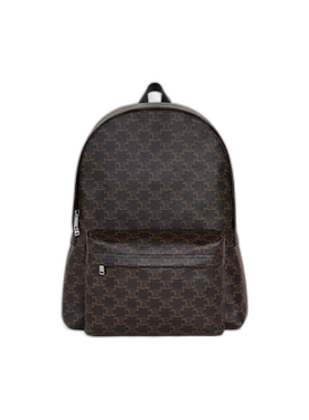 CELINE（思琳）男士Triomphe帆布和小牛皮中号背包双肩包