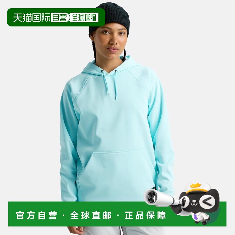 自营欧洲直邮Burton伯顿 Crown女士青绿色聚酯纤维防水抓绒连帽衫