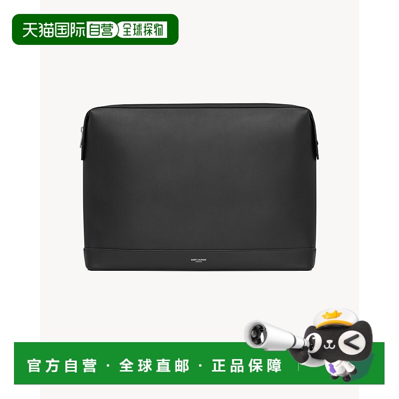 欧洲直邮YSL（2025）圣罗兰巴黎皮革手拿包拉链