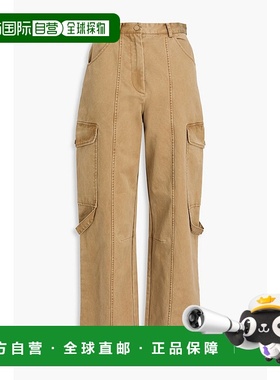 1h可退 香港直邮Sandro 女士 棉质斜纹呢工装裤 SFPPA01544KAKI