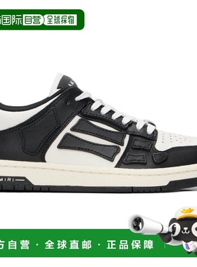 香港直邮AMIRI 女士 黑色 & 白色 Skel Top Low 运动鞋 AWFOSR103