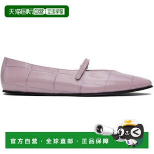 1h可退 香港直邮BY FAR 女士 Work Capsule 紫色 Molly 芭蕾鞋 23