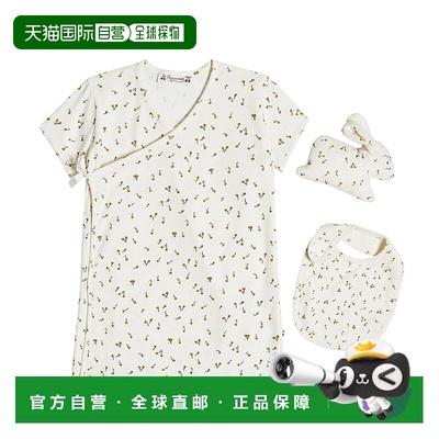 1h可退 香港直邮Bonpoint 婴儿 Cado set of playsuit 棉质围涎童