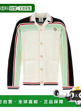 1h可退 香港直邮Casablanca 男士 白色钩花衬衫 MPF25KW99801BLAC