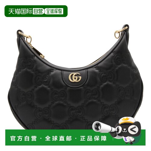 1h可退 香港直邮GUCCI 女士斜挎包 739709UM8HG1046 AW2025 黑色