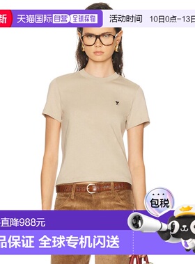 1h可退 香港直邮Ami Paris 女士 短袖T恤 FTS347724 舒适时尚