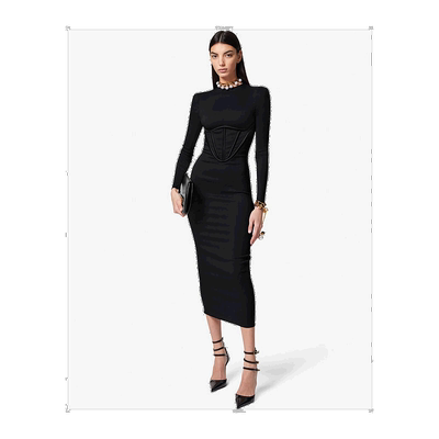 香港直邮Versace 束腰迷笛连衣裙 10073801A012531B000包臀裙