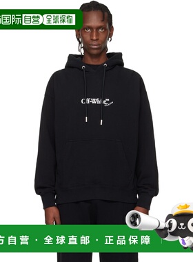 香港直邮off-white 男士 黑色 Scribble Arrow Skate 连帽衫