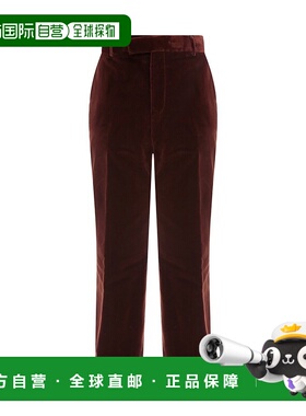 1h可退 香港直邮Palm Angels 棕榈天使 男士 天鹅绒精裁长裤 PMCA