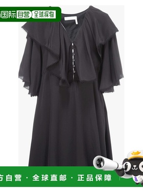 1h可退 香港直邮Chloe 蔻依 女士 rouches 连衣裙 18SRO2518S004N