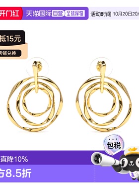 欧洲直邮LUXENTER Daban白色珍珠耳环 18K黄金电镀 西班牙轻奢珠