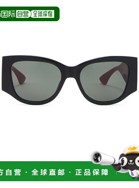 1h可退 香港直邮Gucci 古驰 女士 GG2115S 001 55/18/135 黑色绿