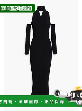 1h可退 香港直邮KHAITE 女士 Sutton 露肩弹性针织挂脖长款连衣裙