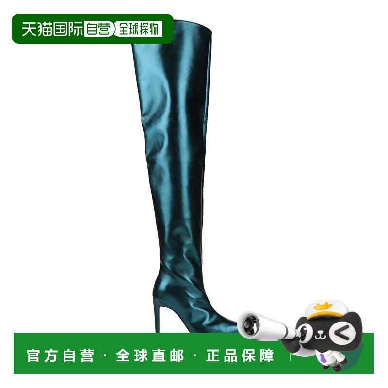 香港直邮Pinko 品高 女士 靴子 GREEN 舒适长筒靴绿色时尚高跟