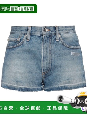 香港直邮off-white 女士 牛仔短裤 blue蓝色 舒适时尚
