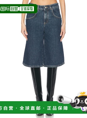 1h可退 香港直邮Givenchy 纪梵希 女士 蓝色 Curved Side 牛仔短