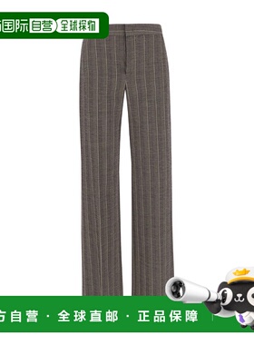 香港直邮Isabel Marant 条纹休闲裤直筒裤 PA0030FBA1F19I