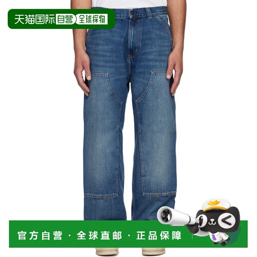 香港直邮CARHARTT WIP 男士 蓝色 OG Double Knee 牛仔裤直筒裤