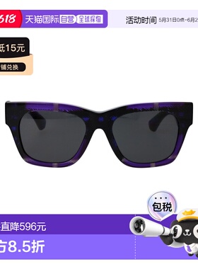1h可退 香港直邮Burberry 巴宝莉 女士 格纹紫色醋纤太阳眼镜 0BE