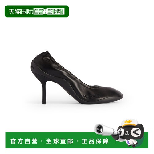 自营欧洲直邮Balenciaga巴黎世家 Shibuya女士黑色羊皮圆头高跟鞋