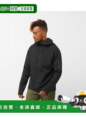 自营欧洲直邮Salomon萨洛蒙 OUTPEAK SOFTSHELL系列男士深黑色聚