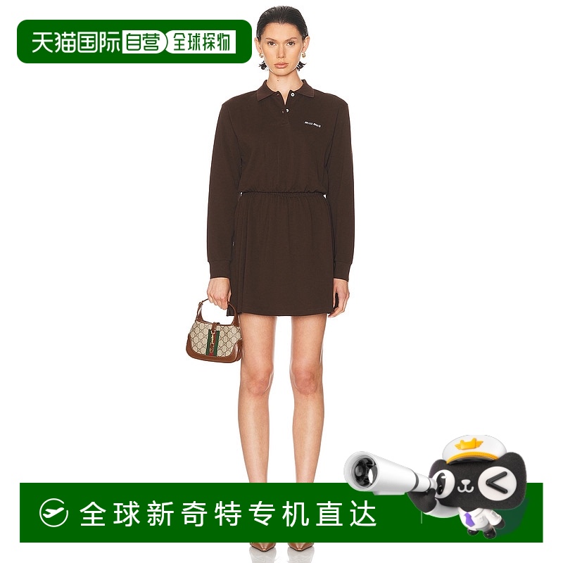 1h可退 香港直邮Miu Miu 缪缪 女士 长袖迷你连衣裙 MF5984