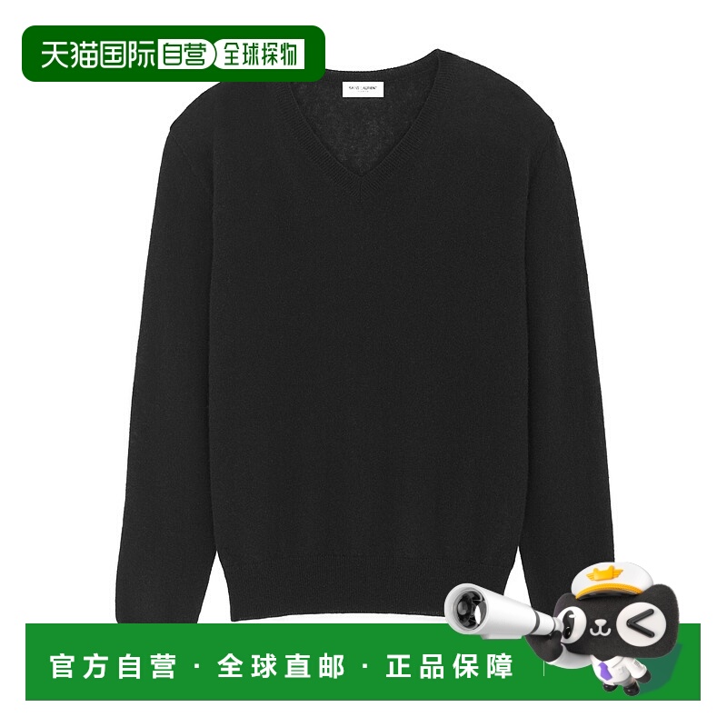 香港直邮Saint Laurent 羊绒真丝V领针织衫 781571Y76LZ