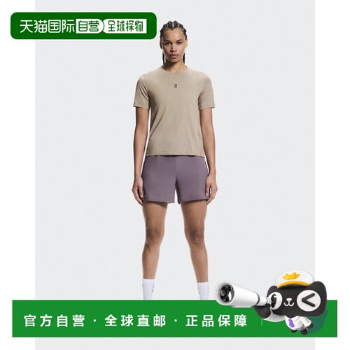 欧洲直邮自营On昂跑 Trail-T女士沙漠色聚酯纤维多功能跑步T恤
