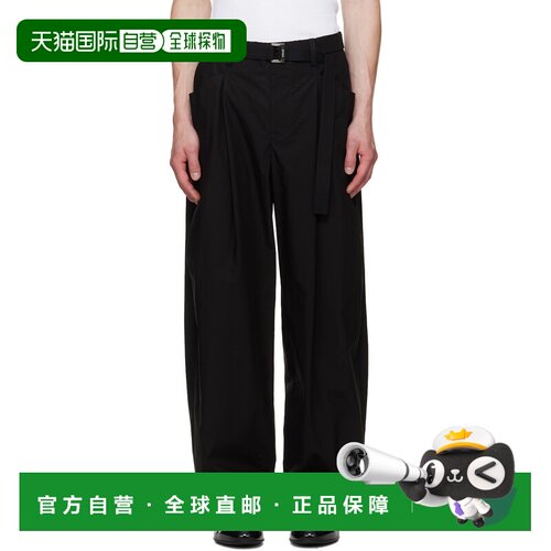 香港直邮Sacai 男士 sacai 黑色 Cotton Typewriter 长裤 2604043