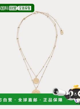 自营欧洲直邮RalphLauren拉夫劳伦 Lauren金色标志项链