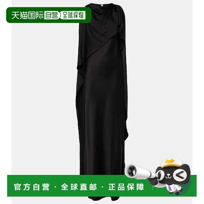 1h可退 香港直邮Simkhai 女士 Izel 缎面礼服 black黑色 舒适时尚