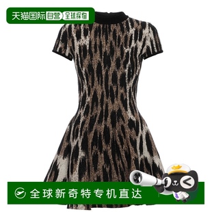 豹纹提花针织迷你连衣裙 1h可退 女士 香港直邮Balmain 巴尔曼