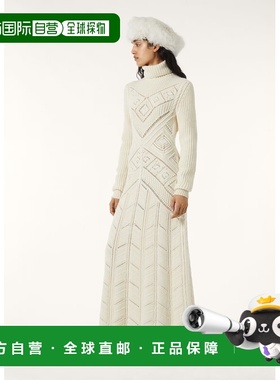 自营欧洲直邮Loro Piana 女士白色羊绒连衣裙
