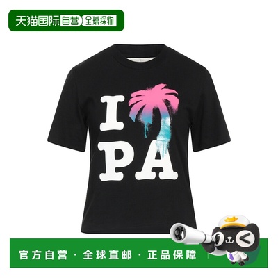 1h可退 香港直邮Palm Angels 棕榈天使 女士 T恤 black黑色 舒适