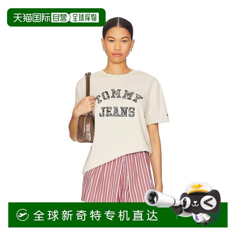 1h可退 香港直邮Tommy Hilfiger 汤米 希尔费格 女士 佩斯利学院T