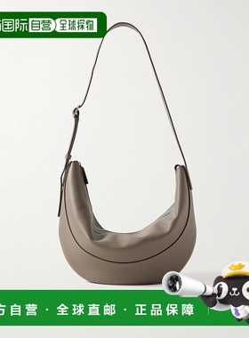 香港直邮The Row 女士 Jouve 织纹皮革肩包 W1772L145MILITARYBEI