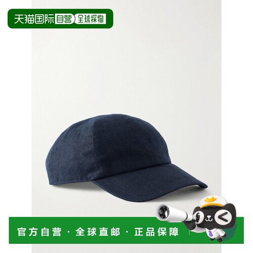 香港直邮Orlebar Brown 男士 Barney Linen-Twill Logo刺绣棒球帽