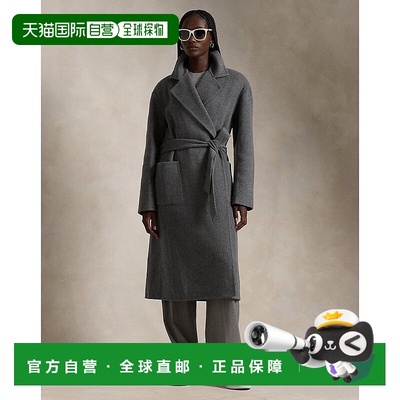 自营欧洲直邮RalphLauren拉夫劳伦 Polo双面羊毛裹身大衣