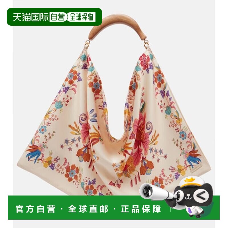 香港直邮FARM RIO 女士 围巾款中号花朵绸缎手提【付后1h可退】