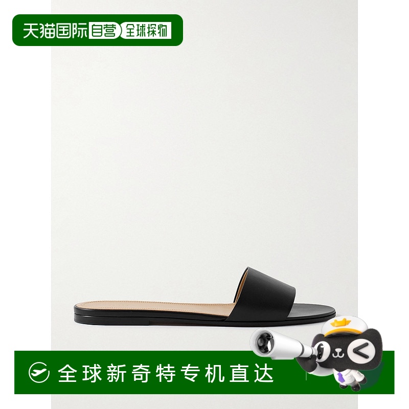 1h可退 香港直邮The Row 女士 Signum 皮质凉拖 F1663L57ABLACK
