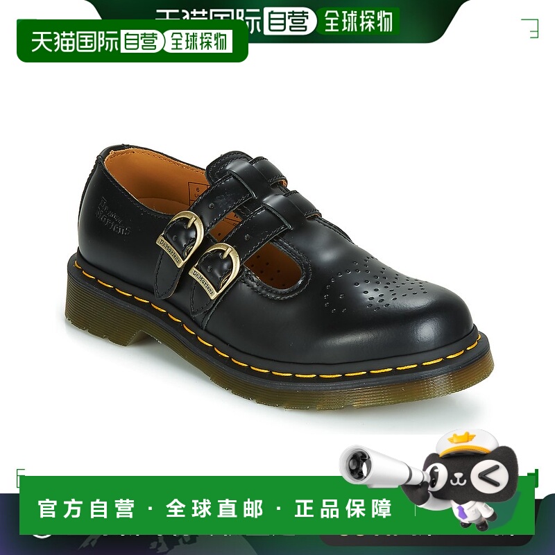 欧洲直邮dr. martens 女黑色光面皮革英伦时尚休闲百搭玛丽珍单鞋