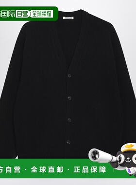 1h可退 香港直邮AURALEE 男士 黑色羊绒针织开衫 A25AC01BCWSTB
