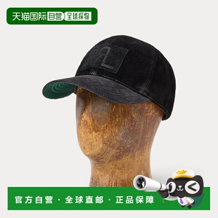 自营欧洲直邮Ralph Lauren拉夫劳伦 男士黑色原色绒面革帽子