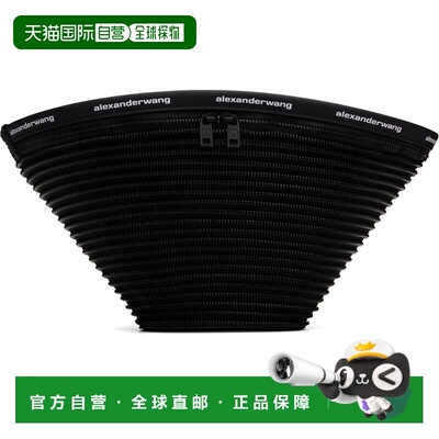 香港直邮Alexander Wang 亚历山大 王 女士 黑色小号 Disc Zipper