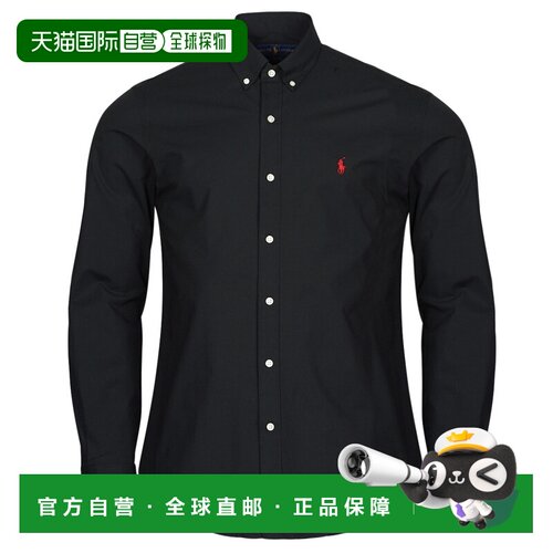Polo Ralph Lauren男衬衫黑色长袖衬衣商务休闲上衣新款