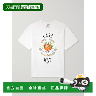 Casablanca 男士 Casa Way 印花有机棉针织T恤 MAW25JTS0男装