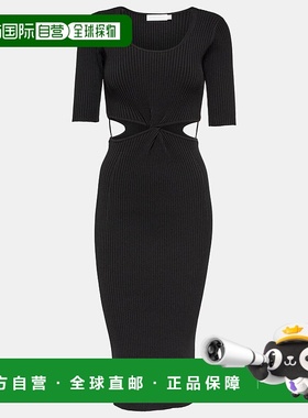 1h可退 香港直邮Simkhai 女士 Colette 罗纹针织剪口连衣裙 00139