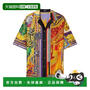 男装 10039261A16396短袖 印花衬衫 香港直邮Versace